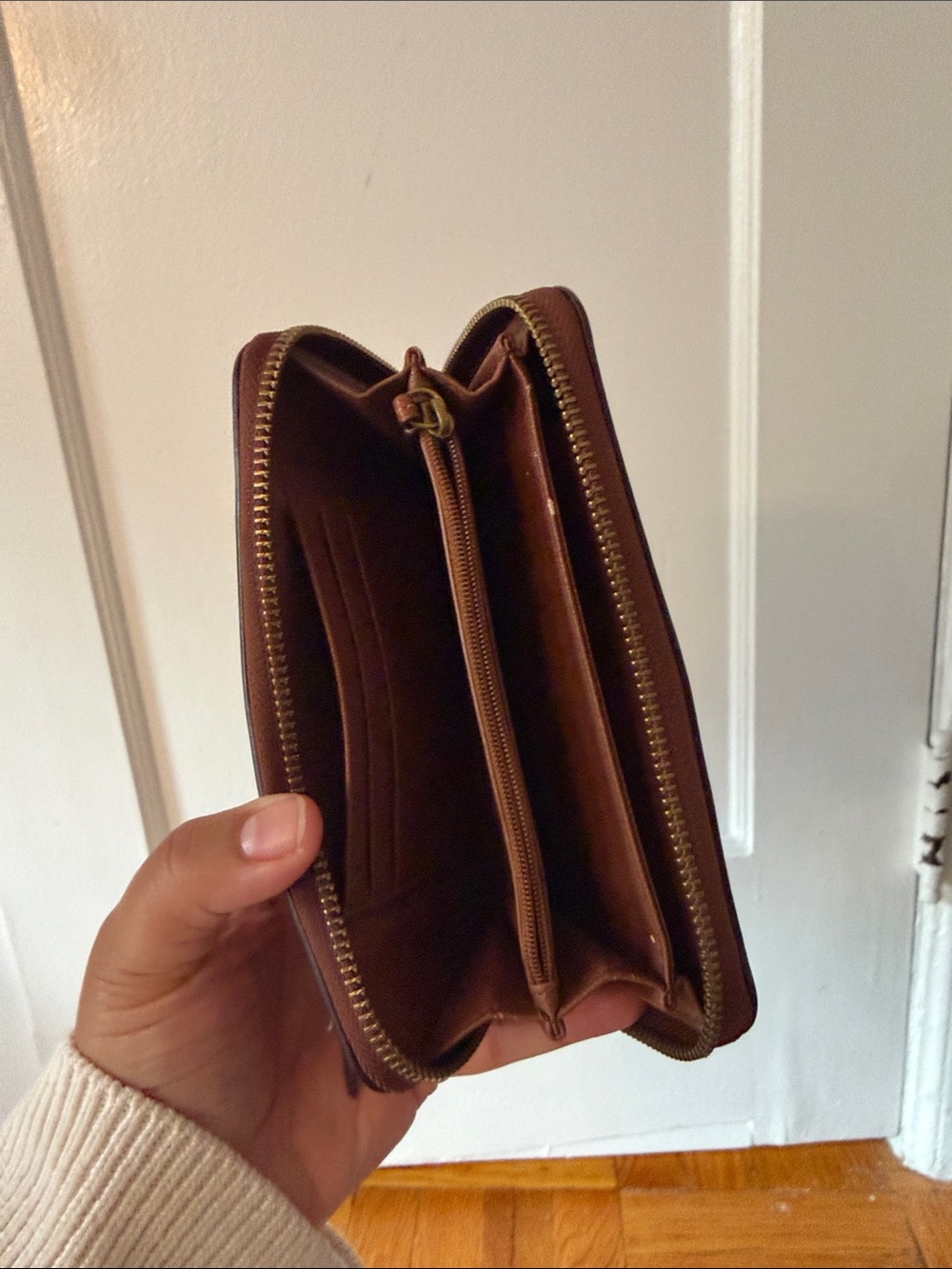 Fossil Tan Leather Zip-Around Wallet - Picture 7 of 10